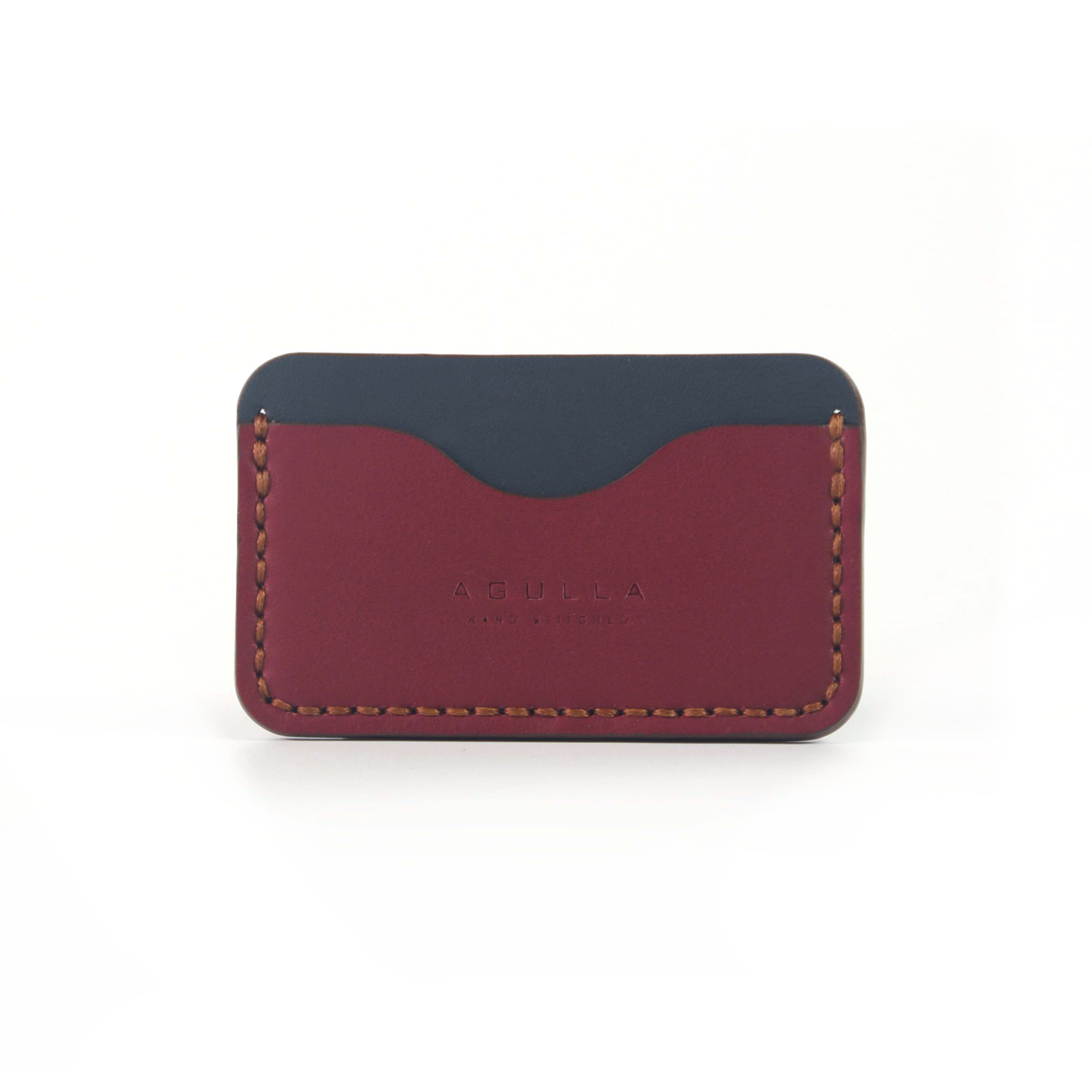 Aaron Cardholder - Navy & Burgundy