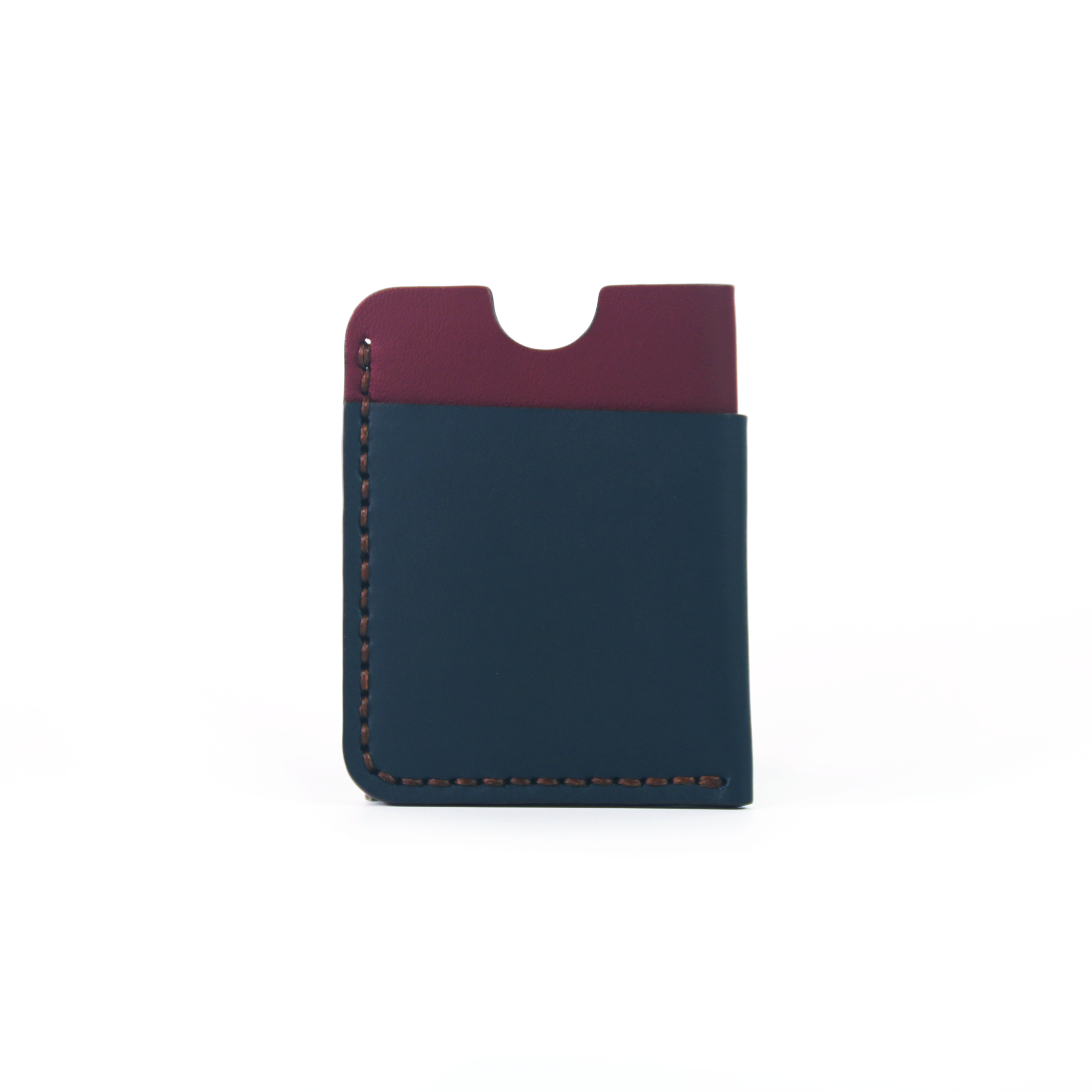 Abel Cardholder - Burgundy & Navy