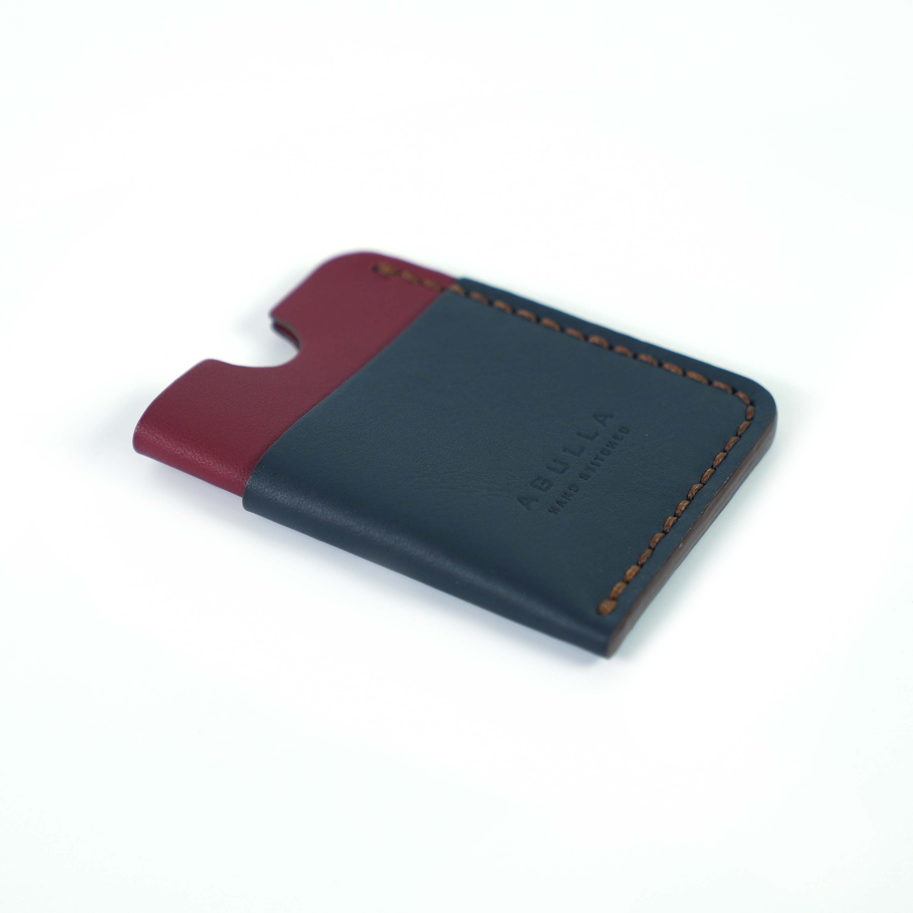Abel Cardholder - Burgundy & Navy