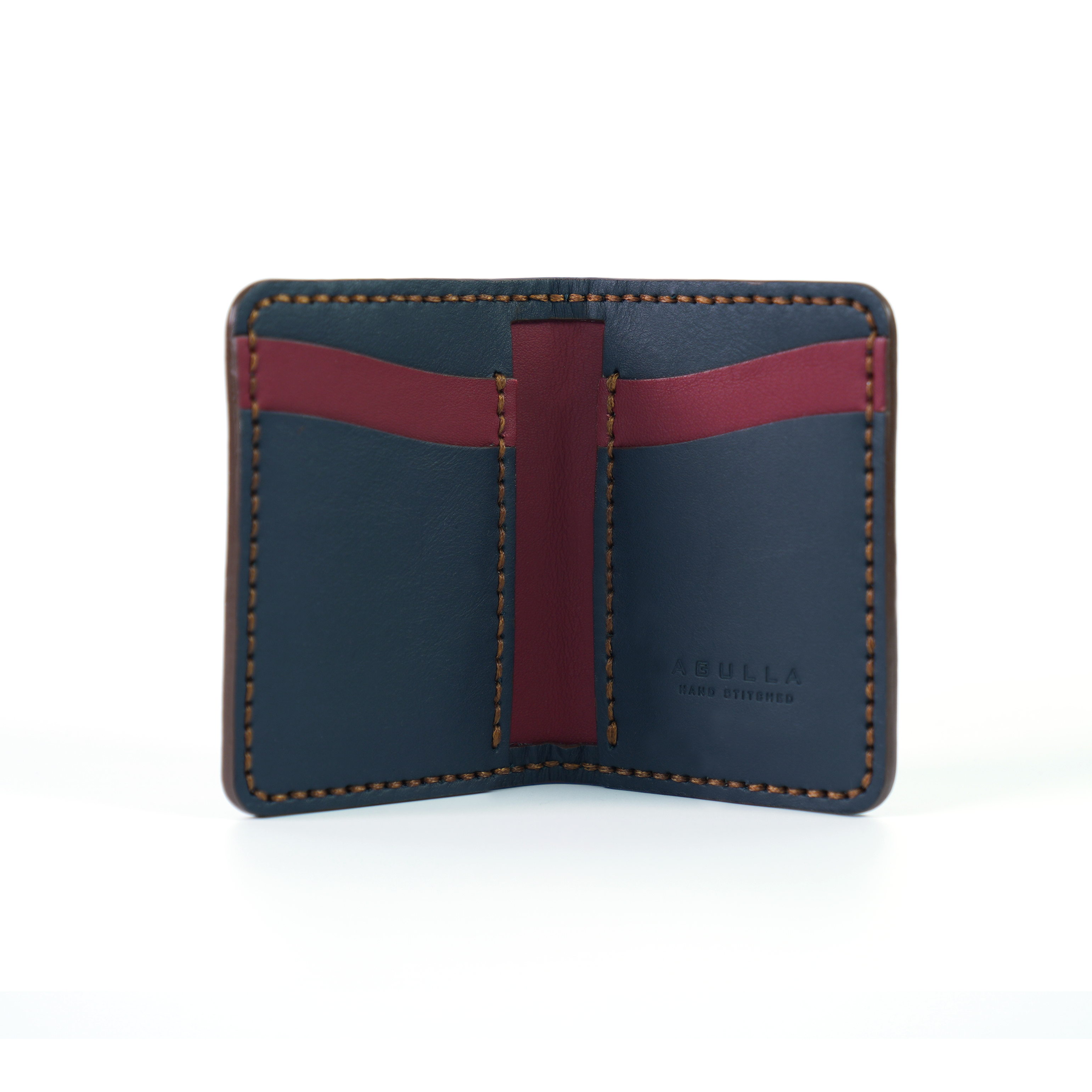 Agnes Wallet - Burgundy & Navy