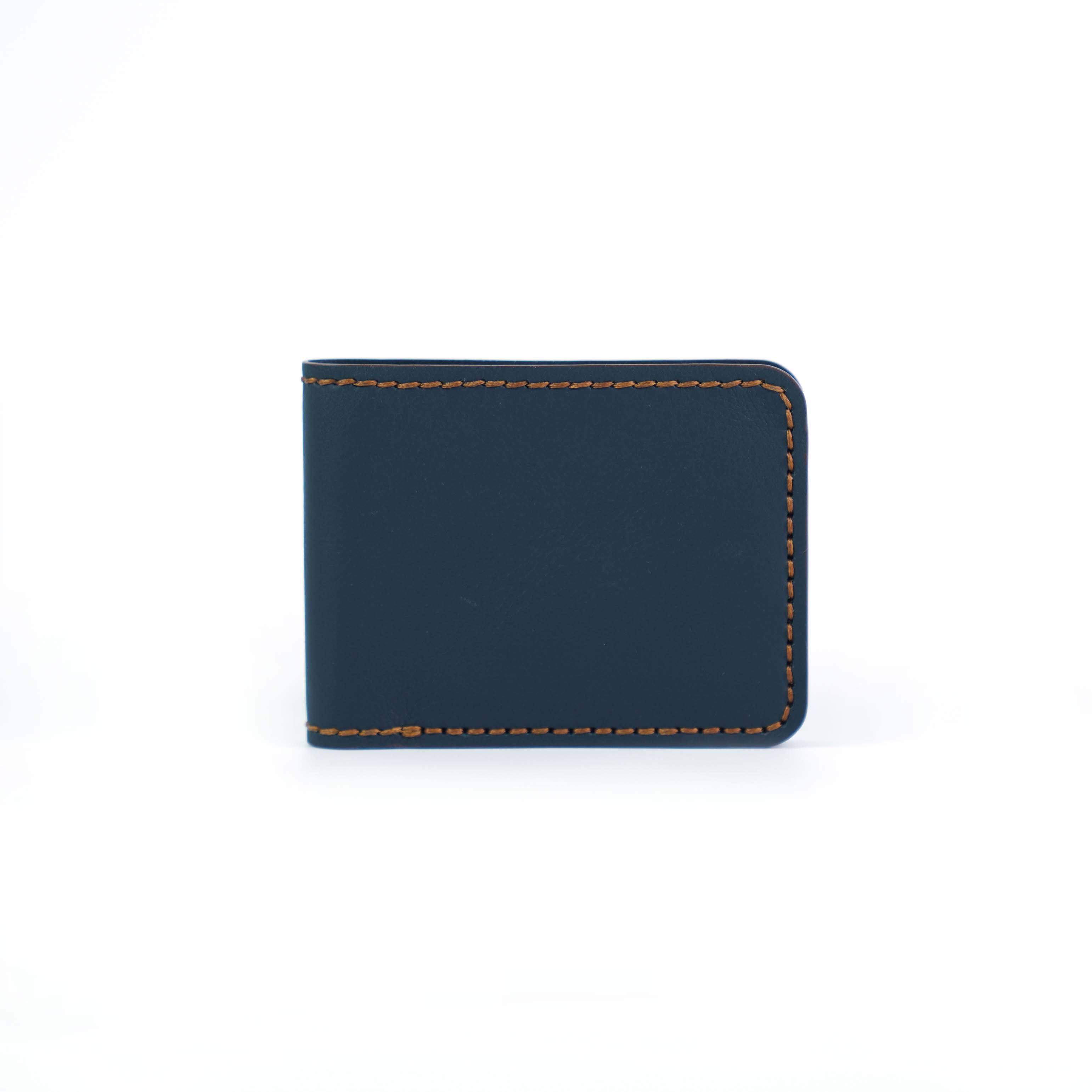 Alonso L Wallet - Navy & Ginger