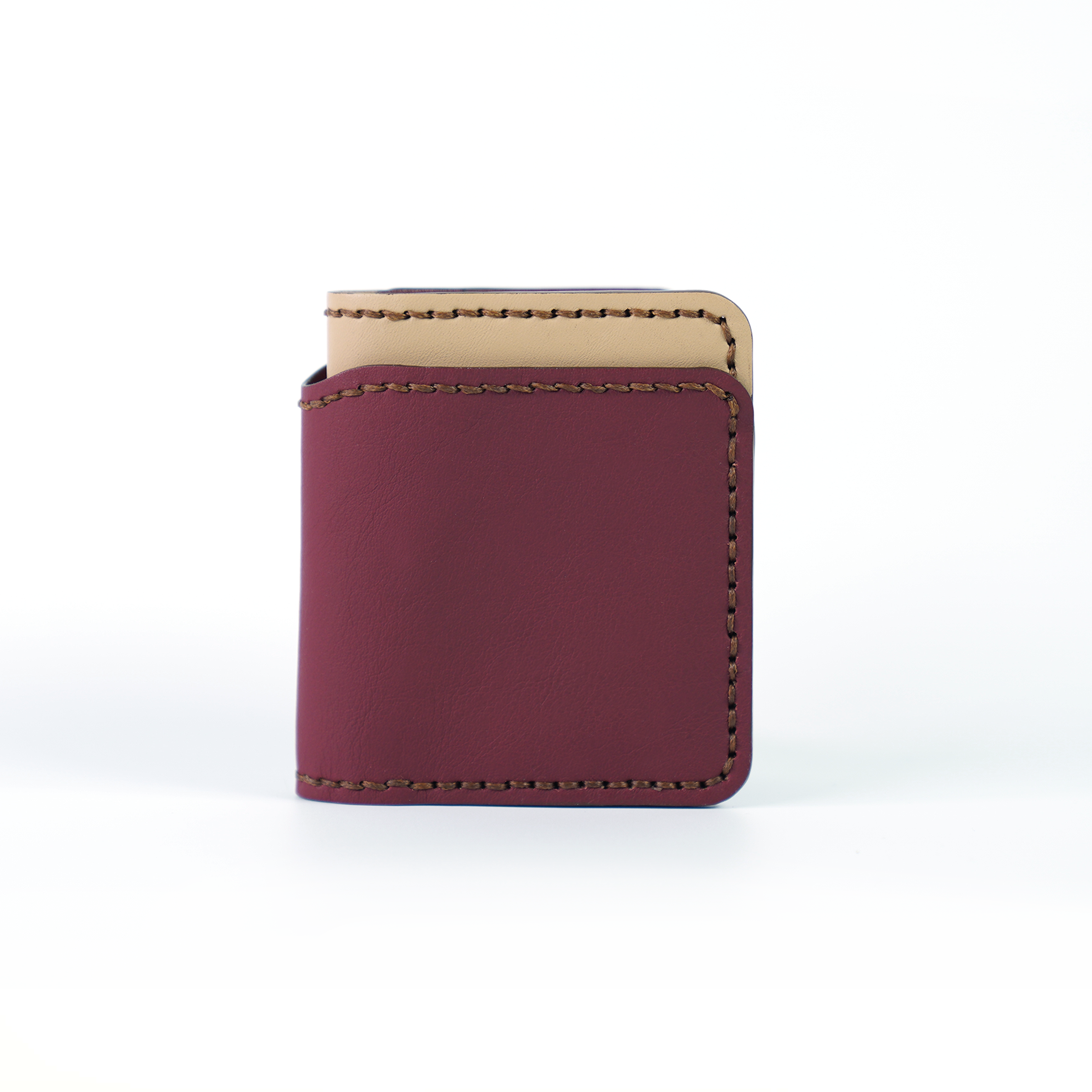 Alonso M Wallet - Burgundy & Toffee