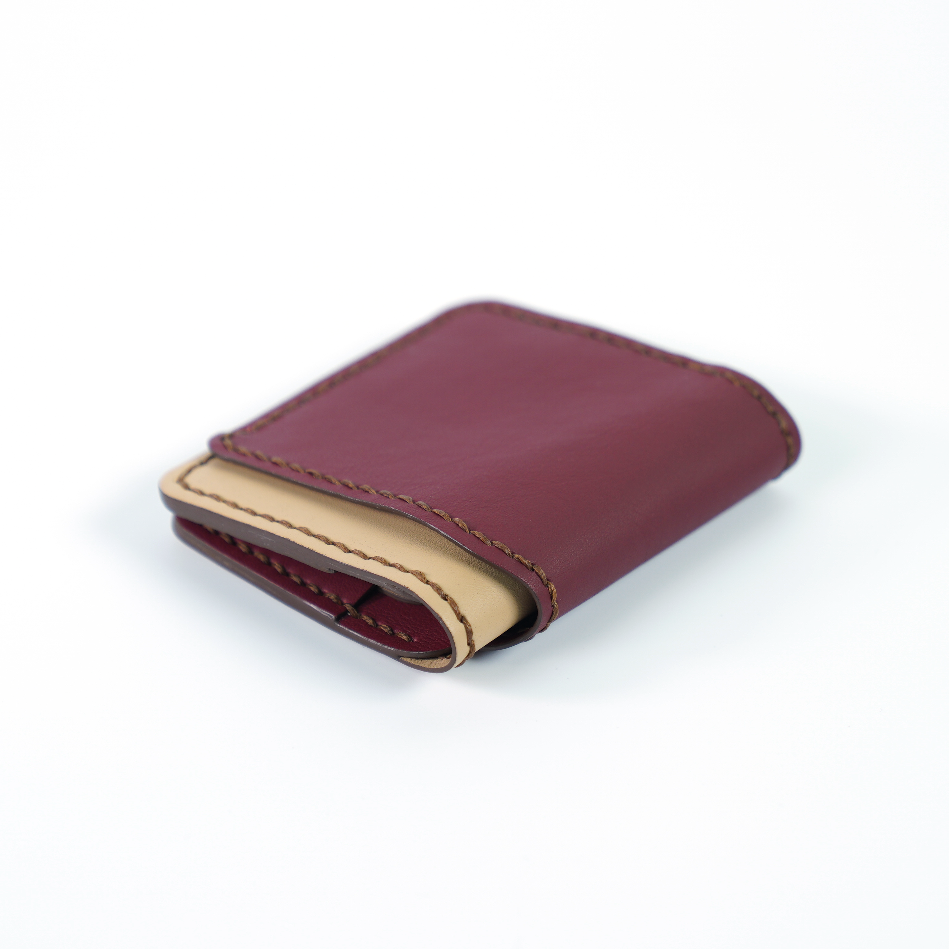 Alonso M Wallet - Burgundy & Toffee