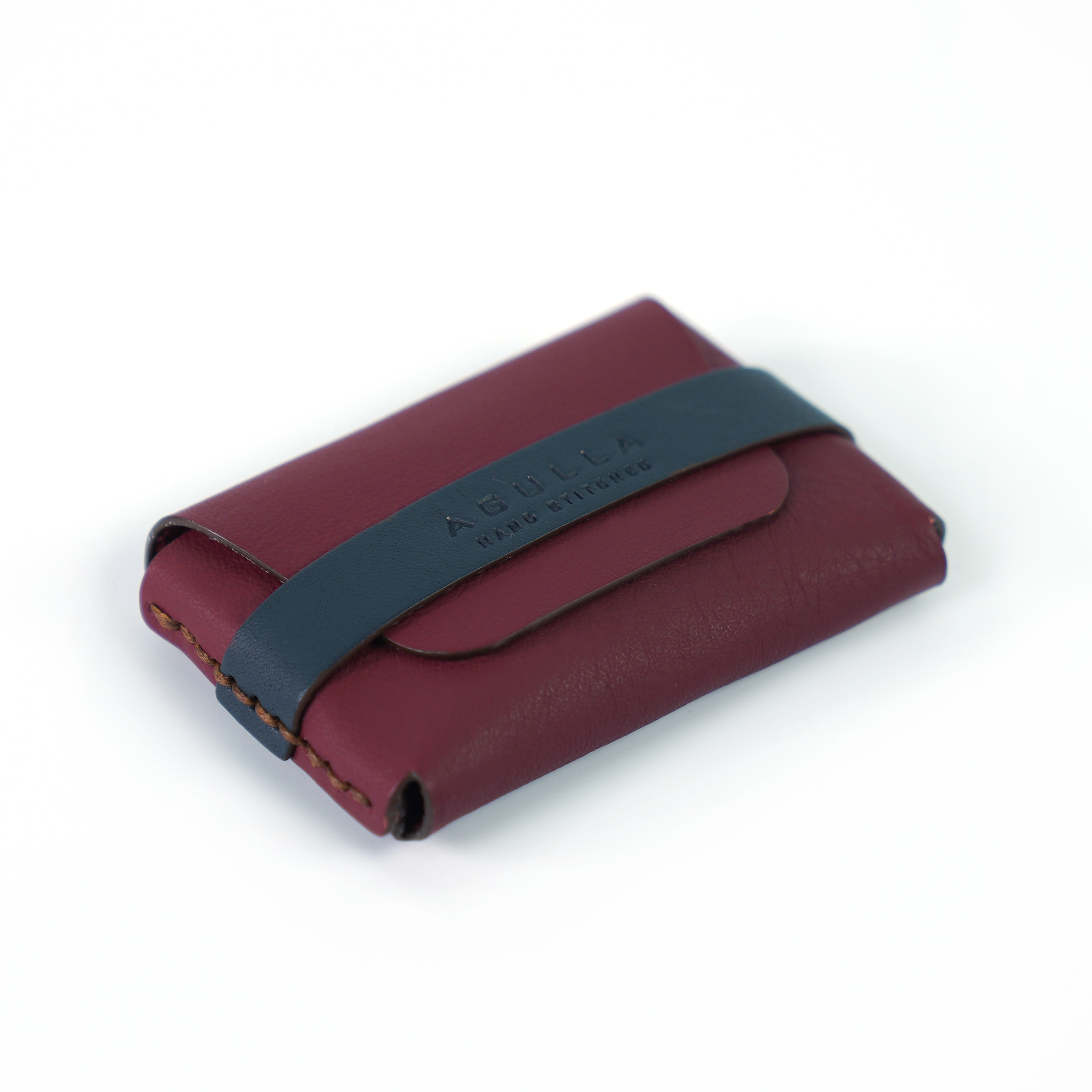 Usted Card Case - Burgundy & Navy
