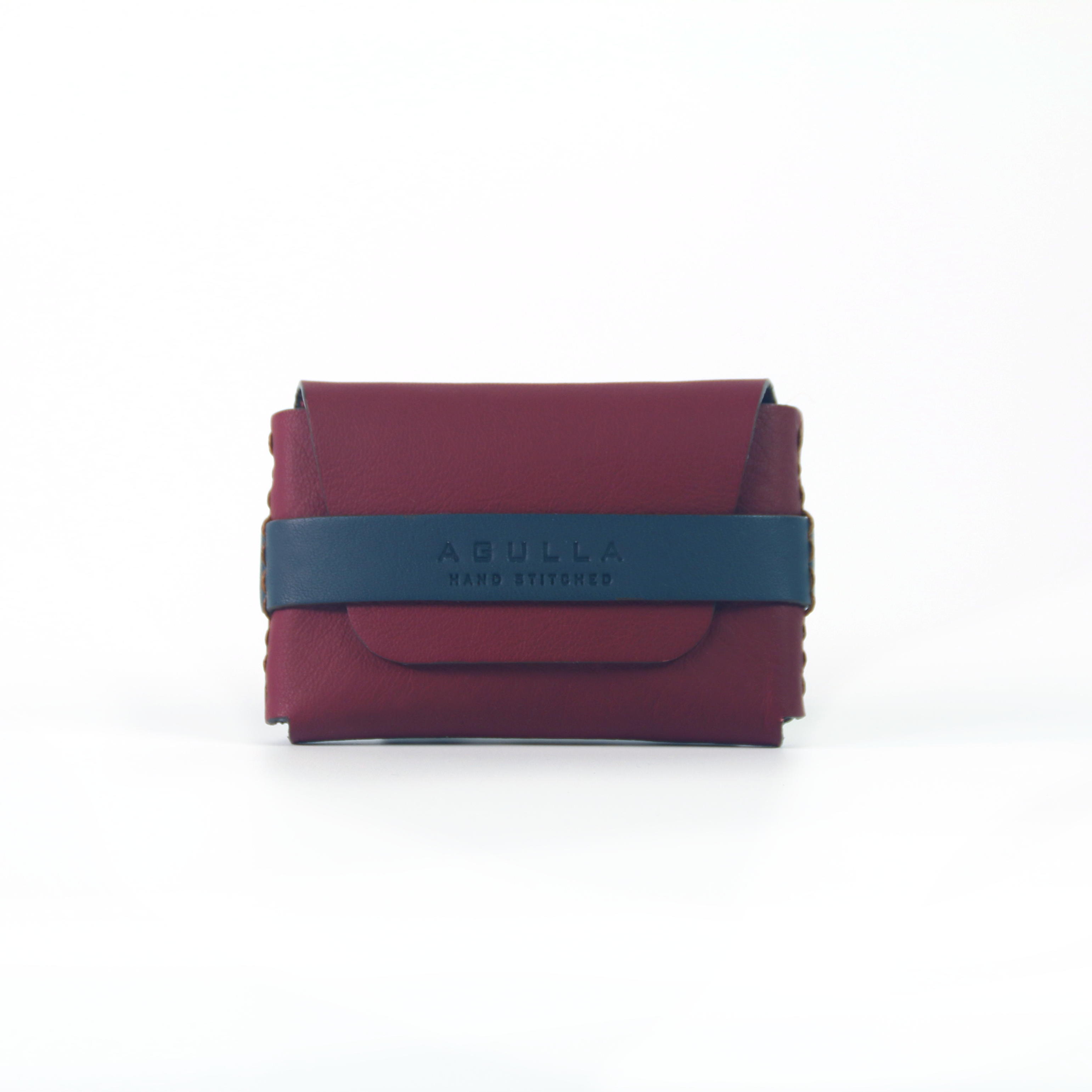 Usted Card Case - Burgundy & Navy