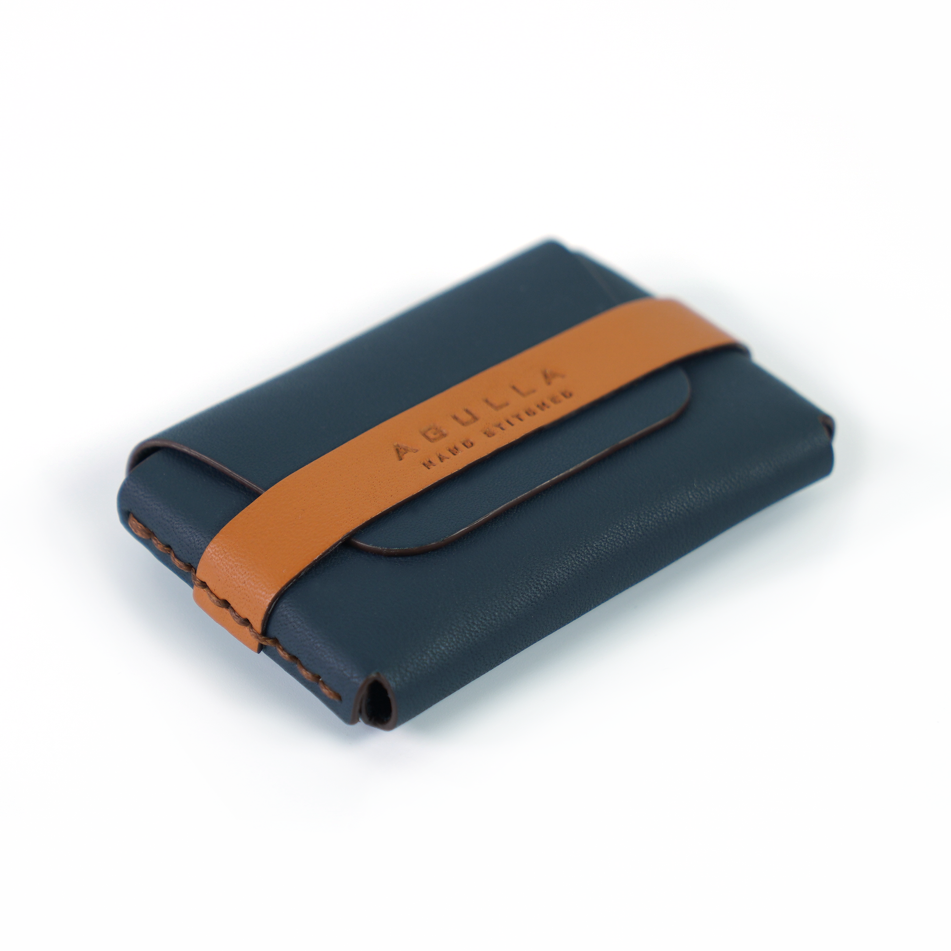 Usted Card Case - Navy & Ginger
